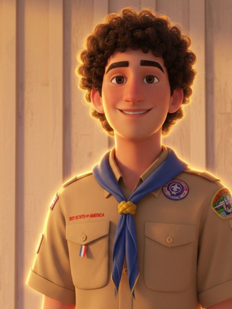 Kittus in Scout uniform
